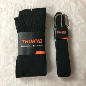 Youth Adult Baseball Softball Socks and Belt Combo Set for Boys Girls Men New